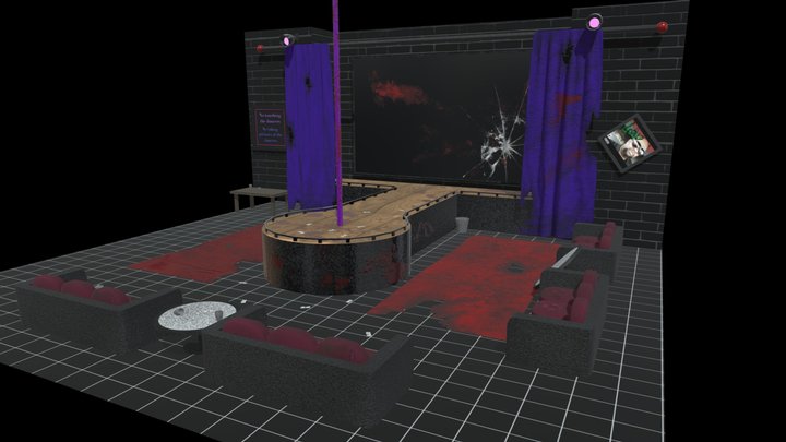 Post Apocalyptic Night Club 3D Model