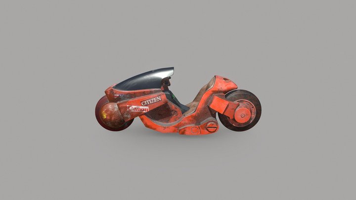 3D FANART | Shotaro Kaneda's Bike 3D Model