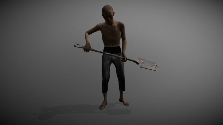 Concentration camp prisoner 3D Model