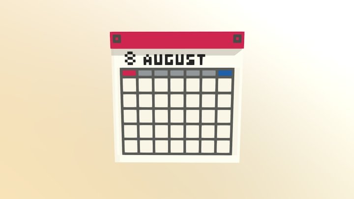 Calender 3D Model