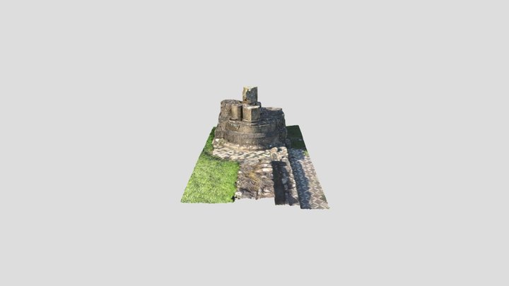 Byland Abbey - Column Base 3D Model