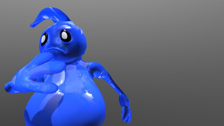 Blue Portfolio 3D Model