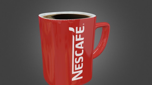 Nescafe Red Mug - Actual 3d model 3D Model