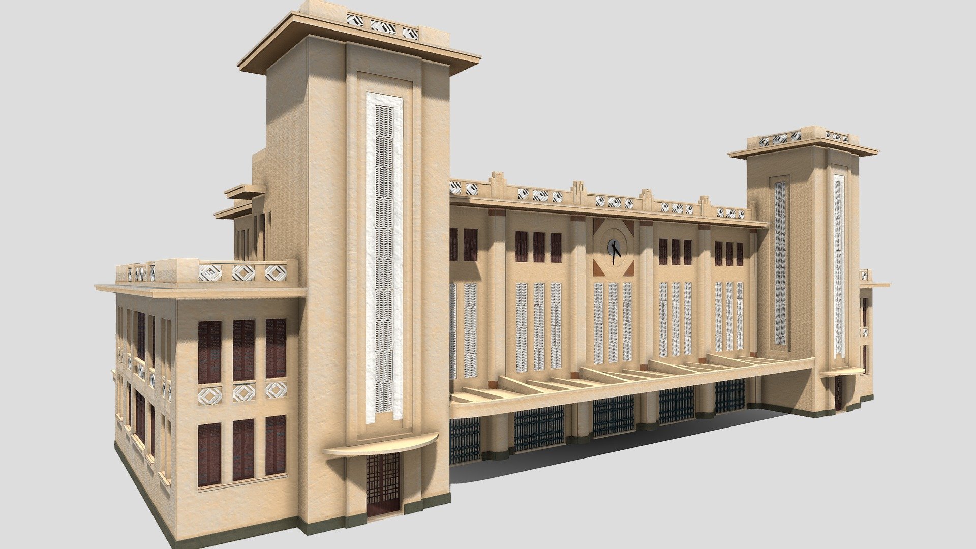 Railway Station Buy Royalty Free 3d Model By Sengchor 3d5a3d3 Sketchfab Store 1961