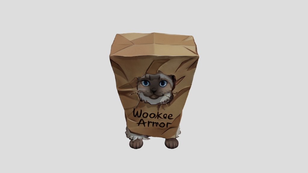 Cat in papersac