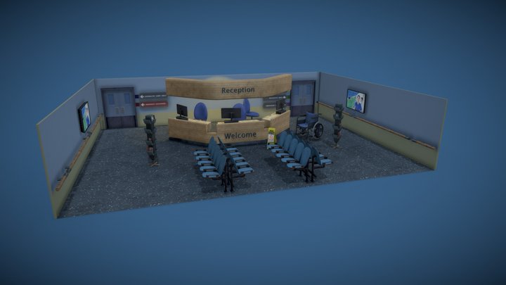 Hospital Reception Environment 3D Model