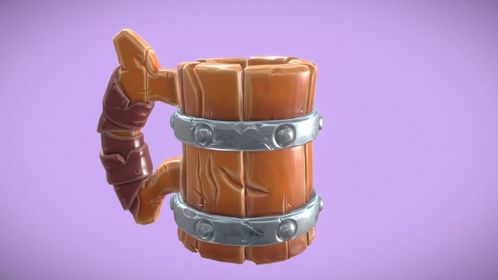 Texturing a beer mug 3D Model