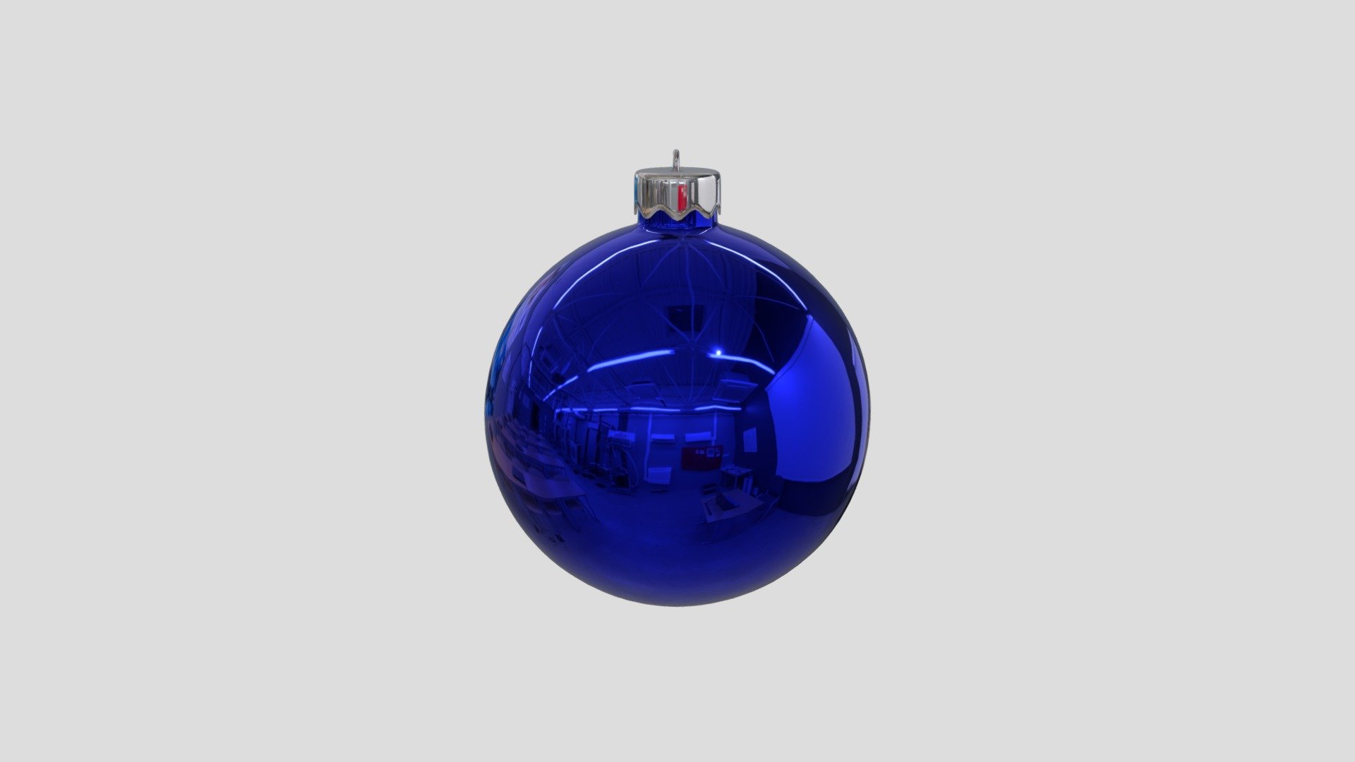 Blauwe kerstbal