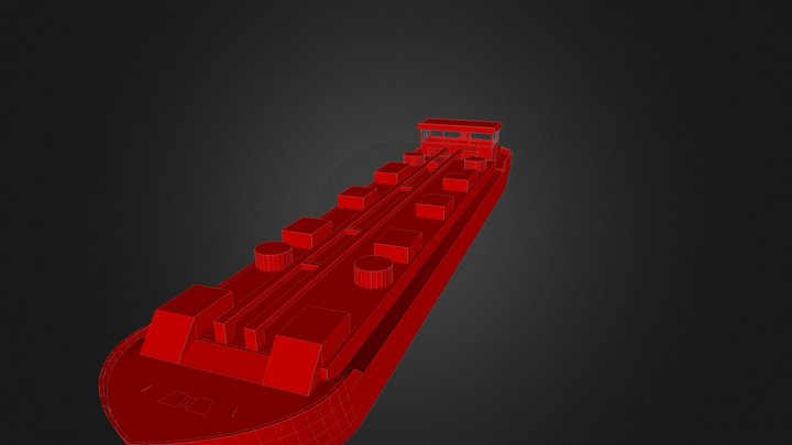 Binnenschiff Typ "Tanker" 3D Model