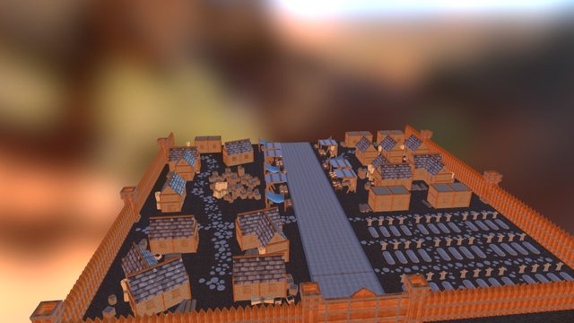 Environmental Modelling - Medieval Village 3D Model