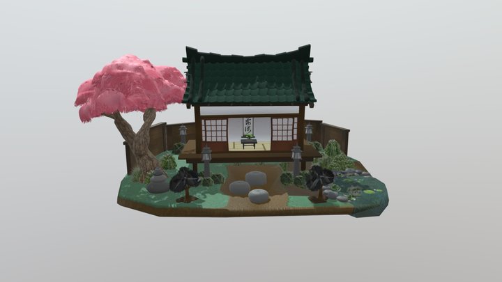 Stylized Japanese House 3D Model