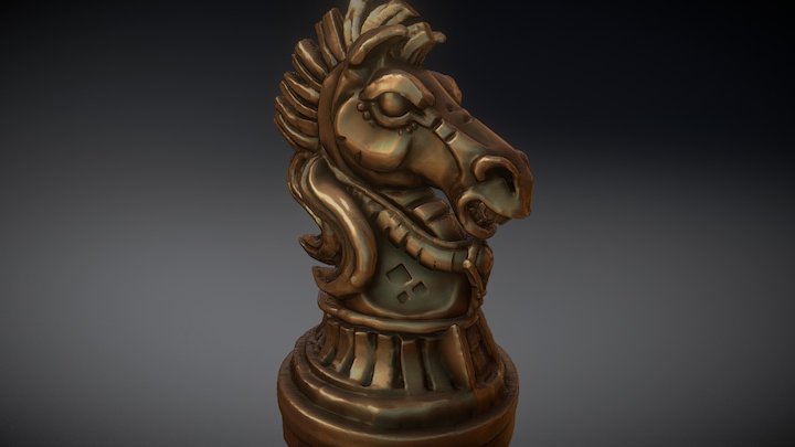 Chess Knight 3D Model
