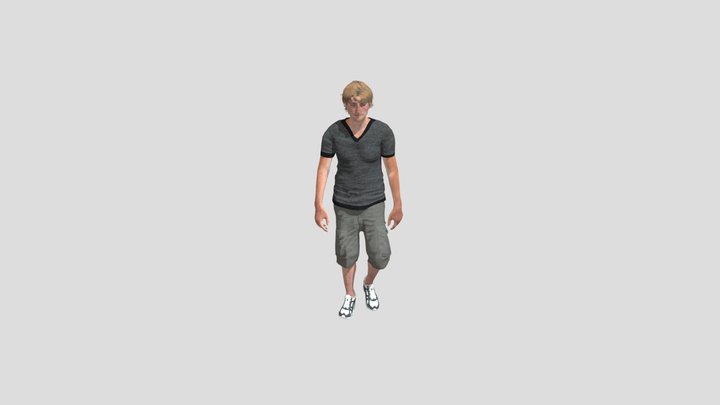 Opening Door Inwards 3D Model