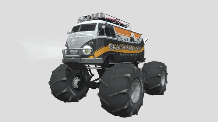 volkswagen type 2 monster truck – Kostenloses 3D-Modell STL