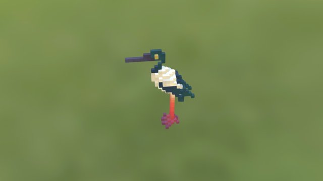 Black Stork 3D Model