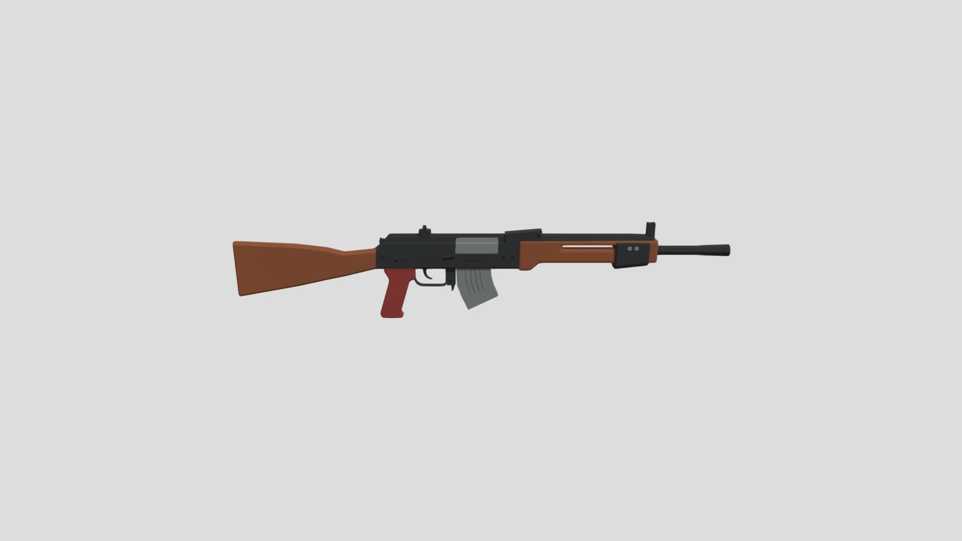 Low Poly Pump Action AK PAR1 Download Free 3D model by EricTheBlock