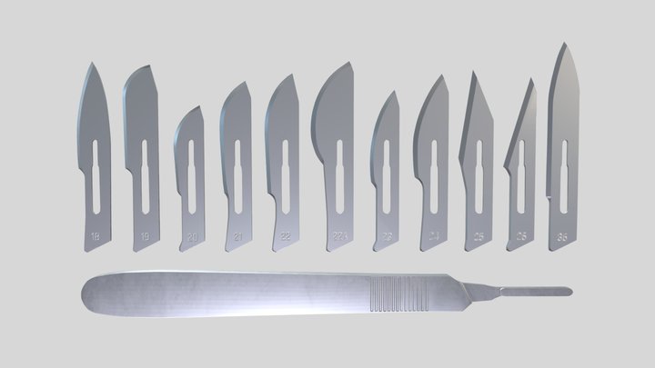 Scalpel set 3D Model