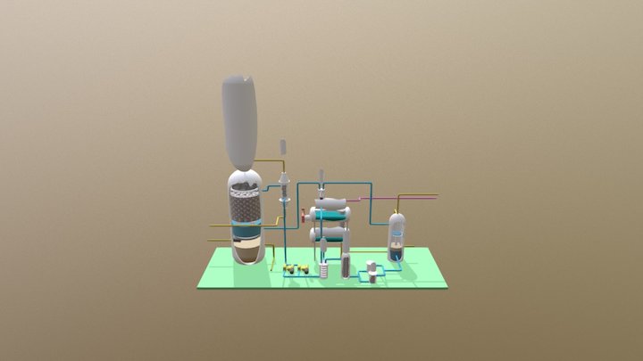 Deshidratacion de Gas Natural 3D Model