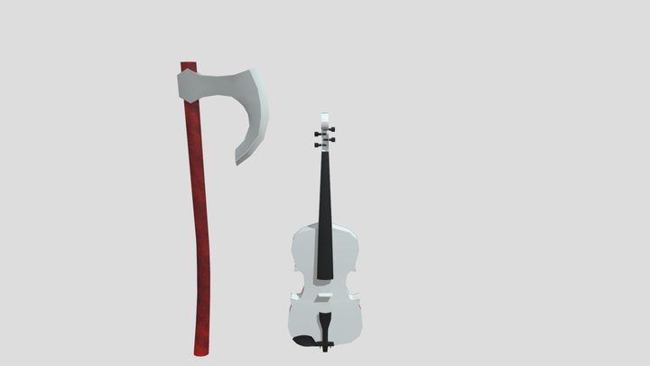 Violin y Hacha Vikinga 3D Model