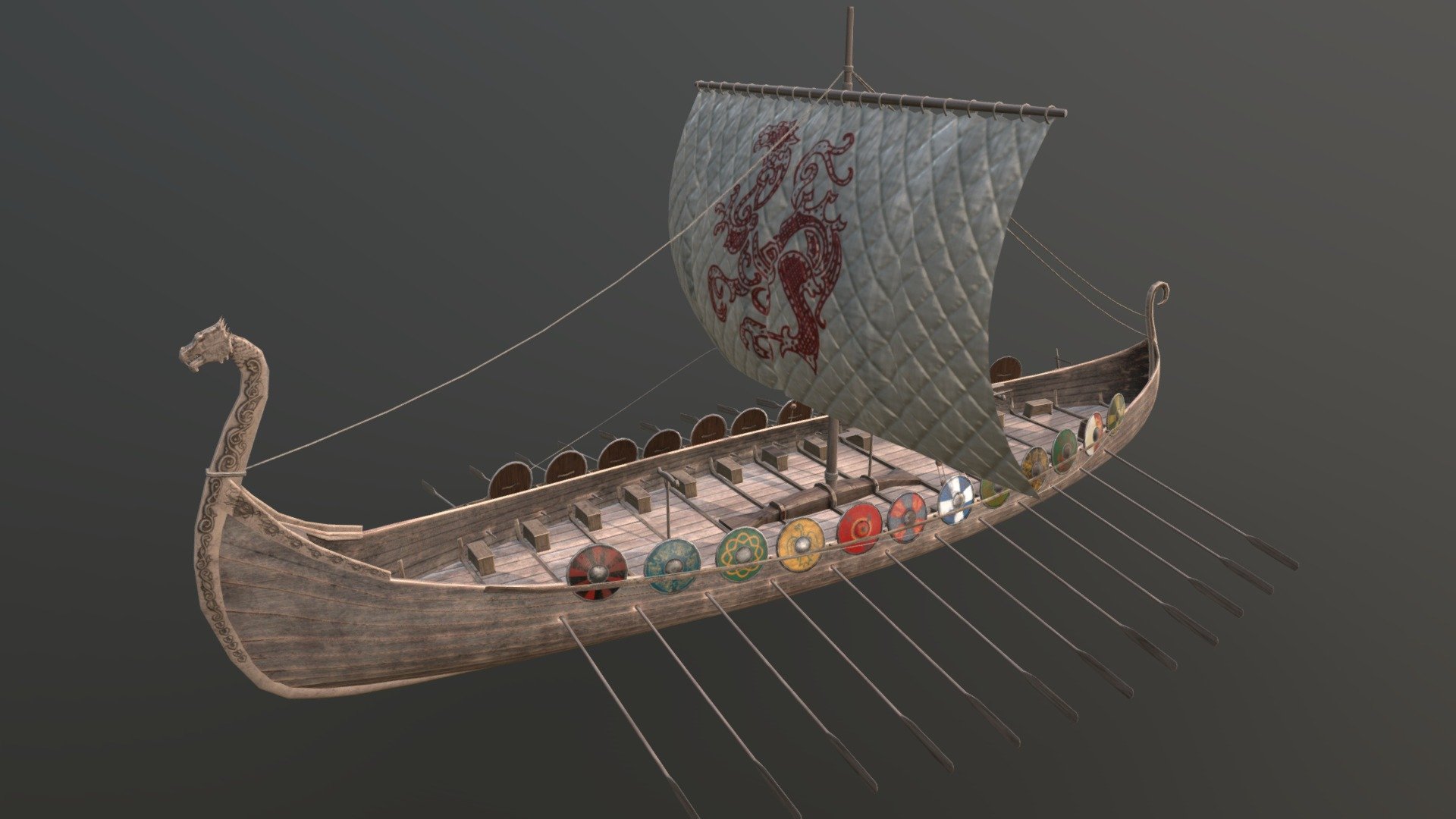 Viking longship Download Free 3D model by massivegraphisme [3d649f8
