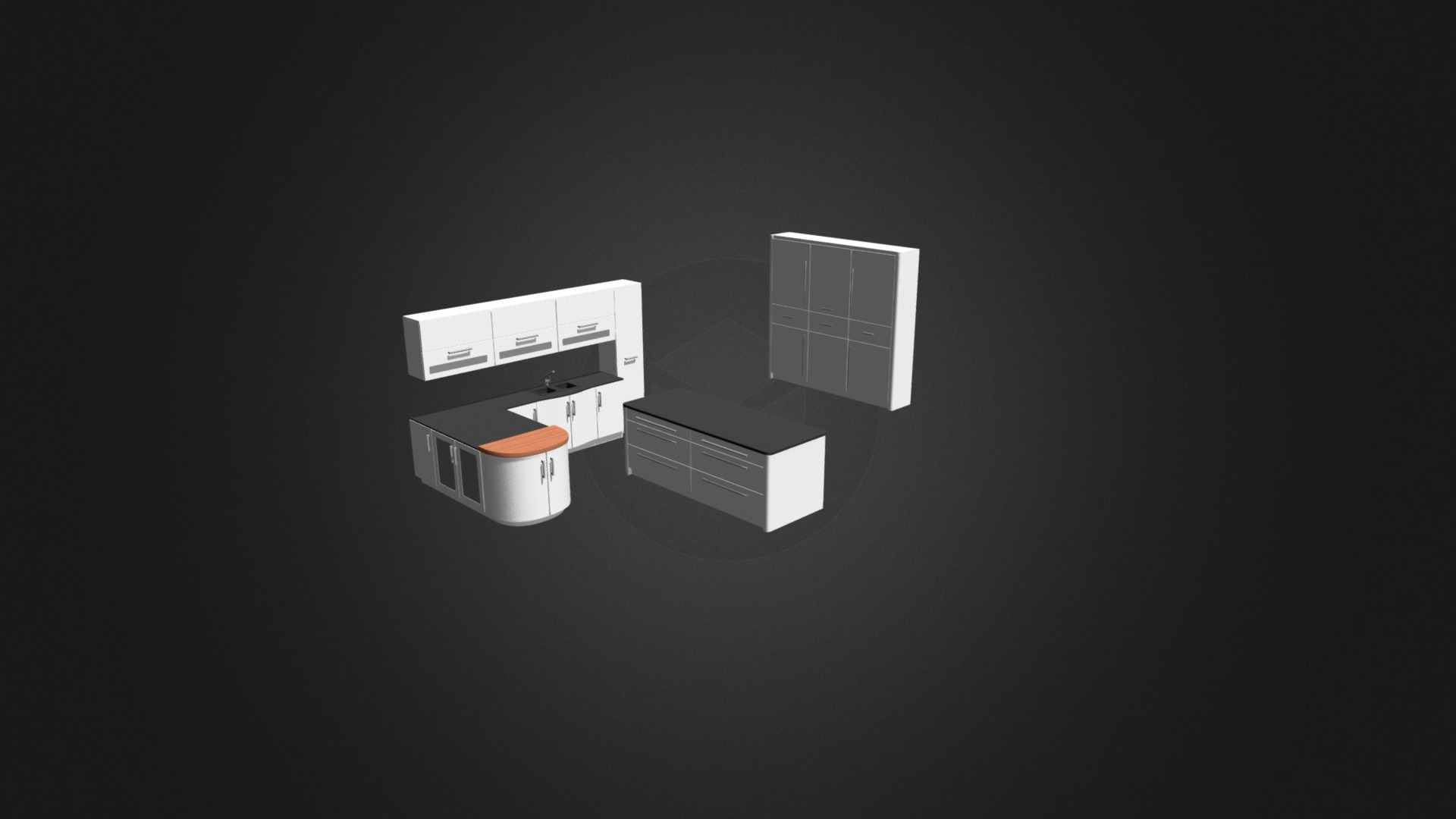 3D model Kitchen Furniture Set - This is a 3D model of the Kitchen Furniture Set. The 3D model is about graphical user interface.