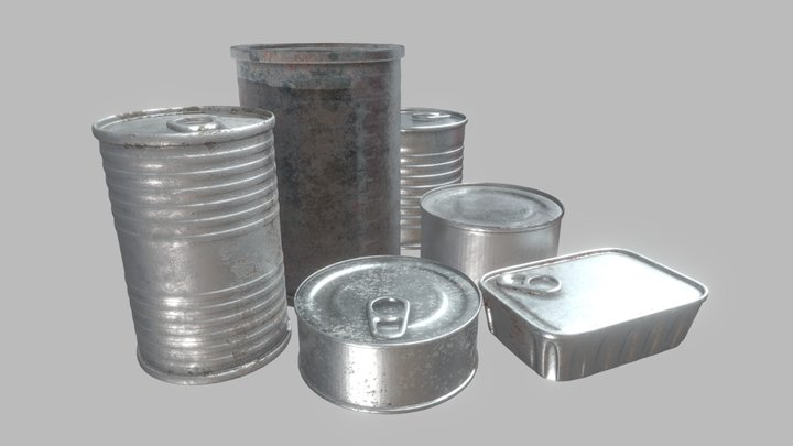Food Cans 3D Model