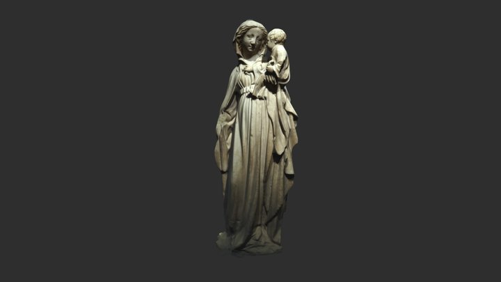 Mary with Christ Child 1424 Île-de-France 3D Model
