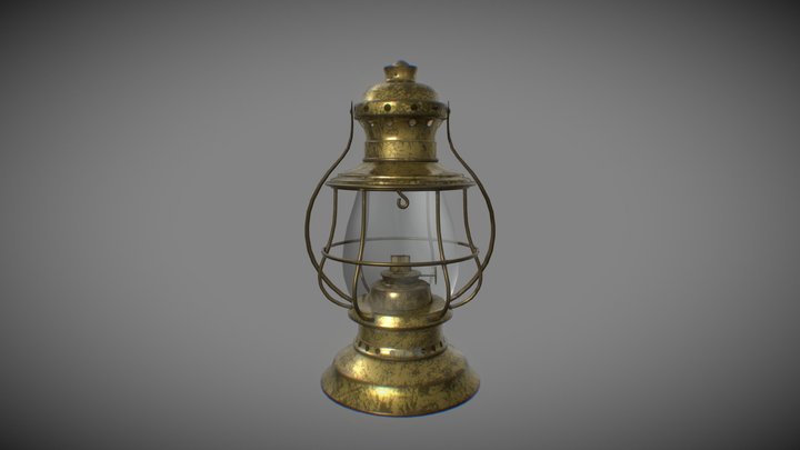 Old Conductor's Lantern 3D Model