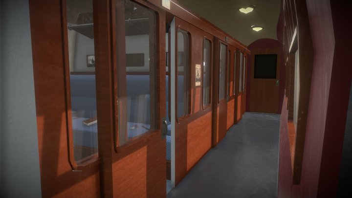 Hogwarts Express - Train Cabin (Harry Potter) 3D Model