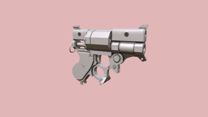 Simple rare gun 3D Model