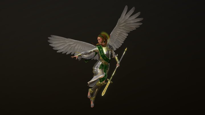 Anael. Mournful Angel 3D Model
