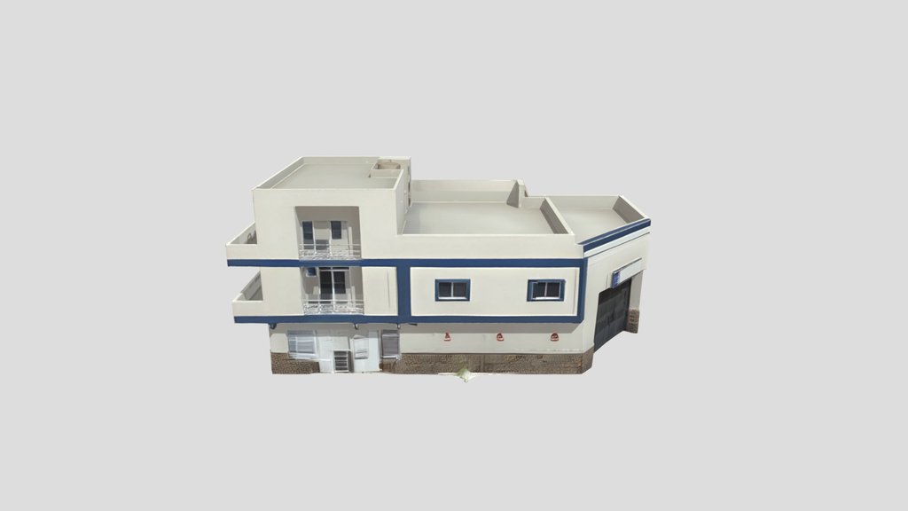 A three-story modern commercial-