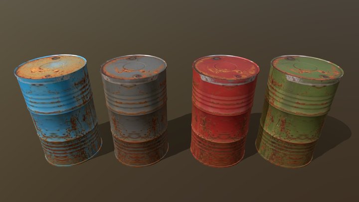 metal barrel - Game Ready