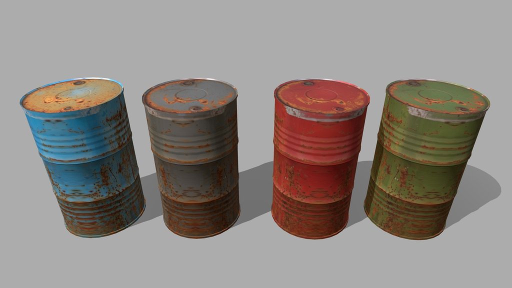 metal barrel - Game Ready