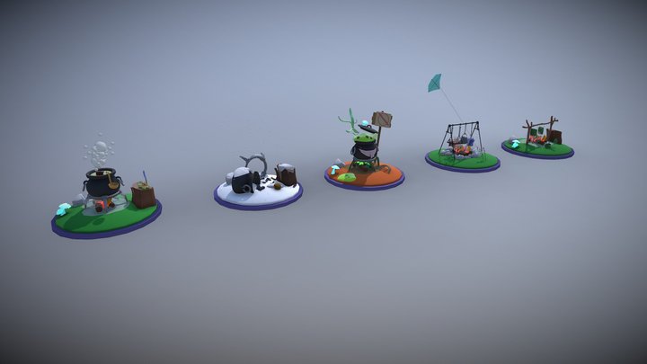 5 Camps 3D Model