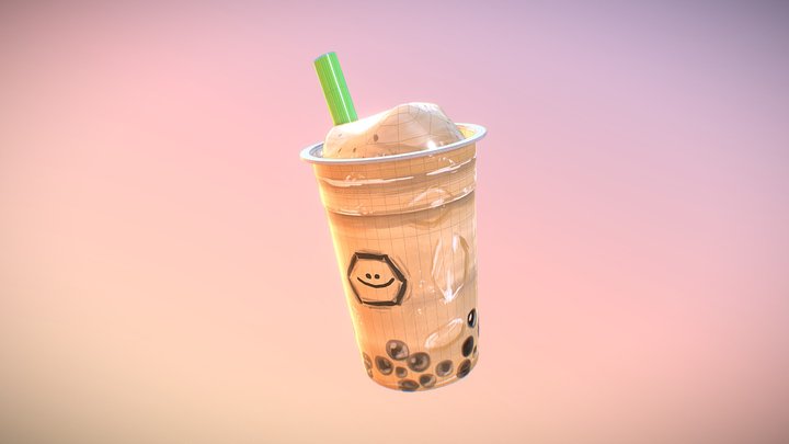 OBJ_BubbleTea_v04 3D Model