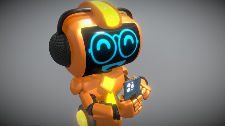 DAD-BOH! O Robô! Usando seu celular 3D Model