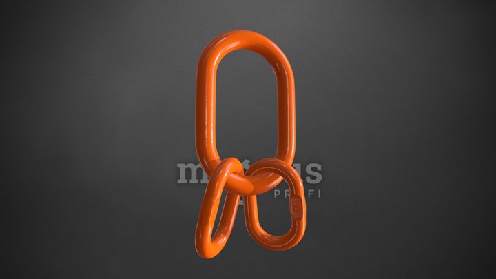 Звено овальное с дополнительными звеньями 3D Model