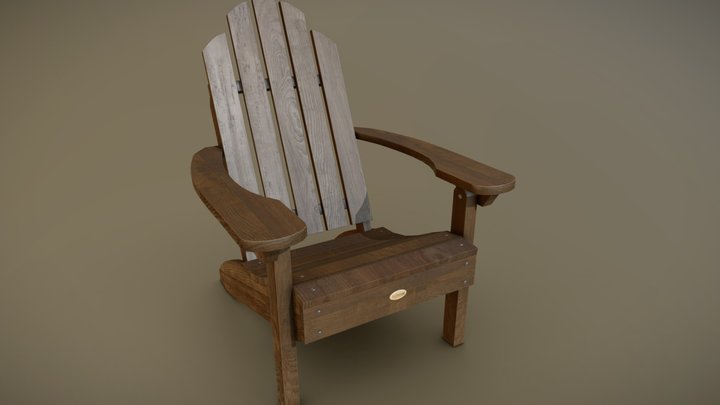 Highwood Adirondack Wooden Chair 3D Model