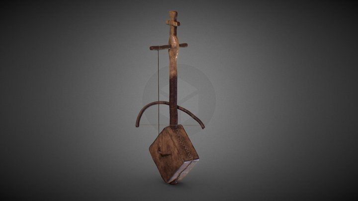 Ethiopian Masinqo instrument 3D Model