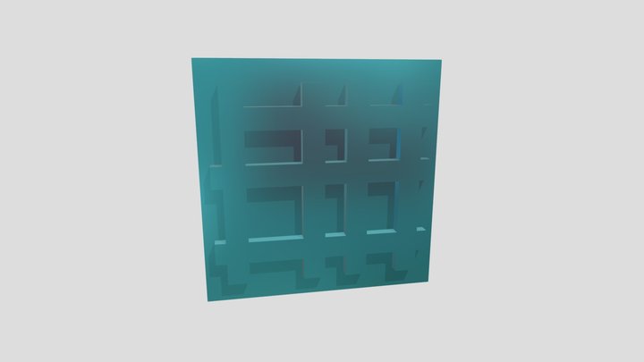 Maze Button Design 3D Model
