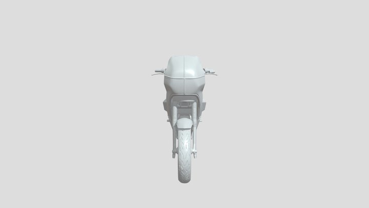 Futuristic neon-lit motorcycle 3D Model