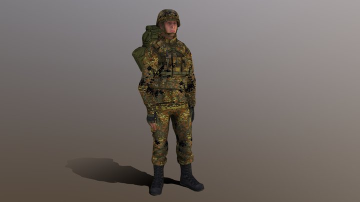 German Bundeswehr soldier - rigged – Gratis 3D-model STL