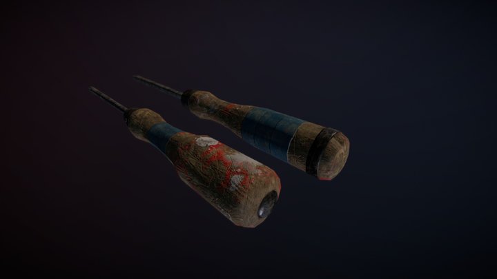 Old Flathead and Phillips Screwdrivers – Modello 3D gratuito STL
