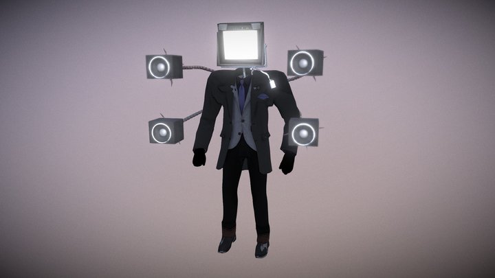 LARGE SPEAKERS TV MAN SKIBIDI TOILET 3D Model