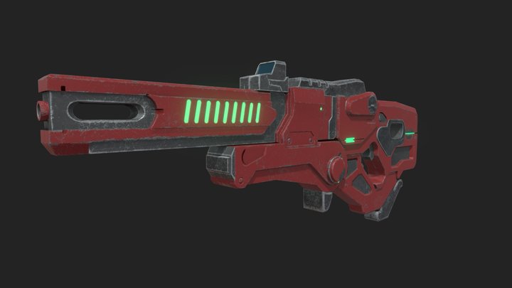 Heavy SciFi Rifle 3D Model