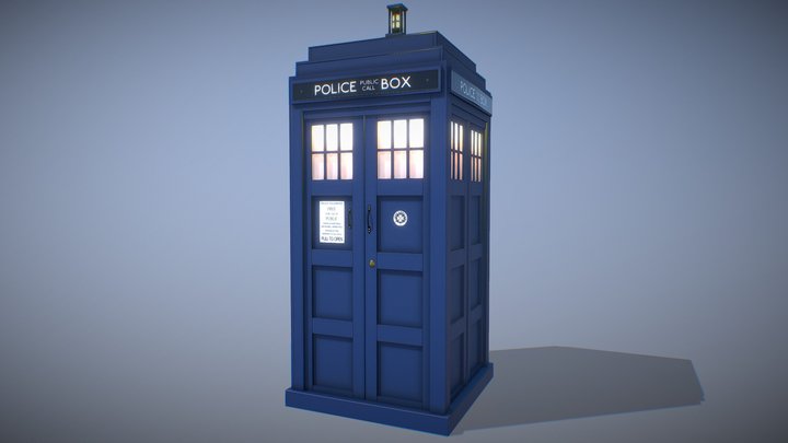 Septex's custom TARDIS exterior 3D Model