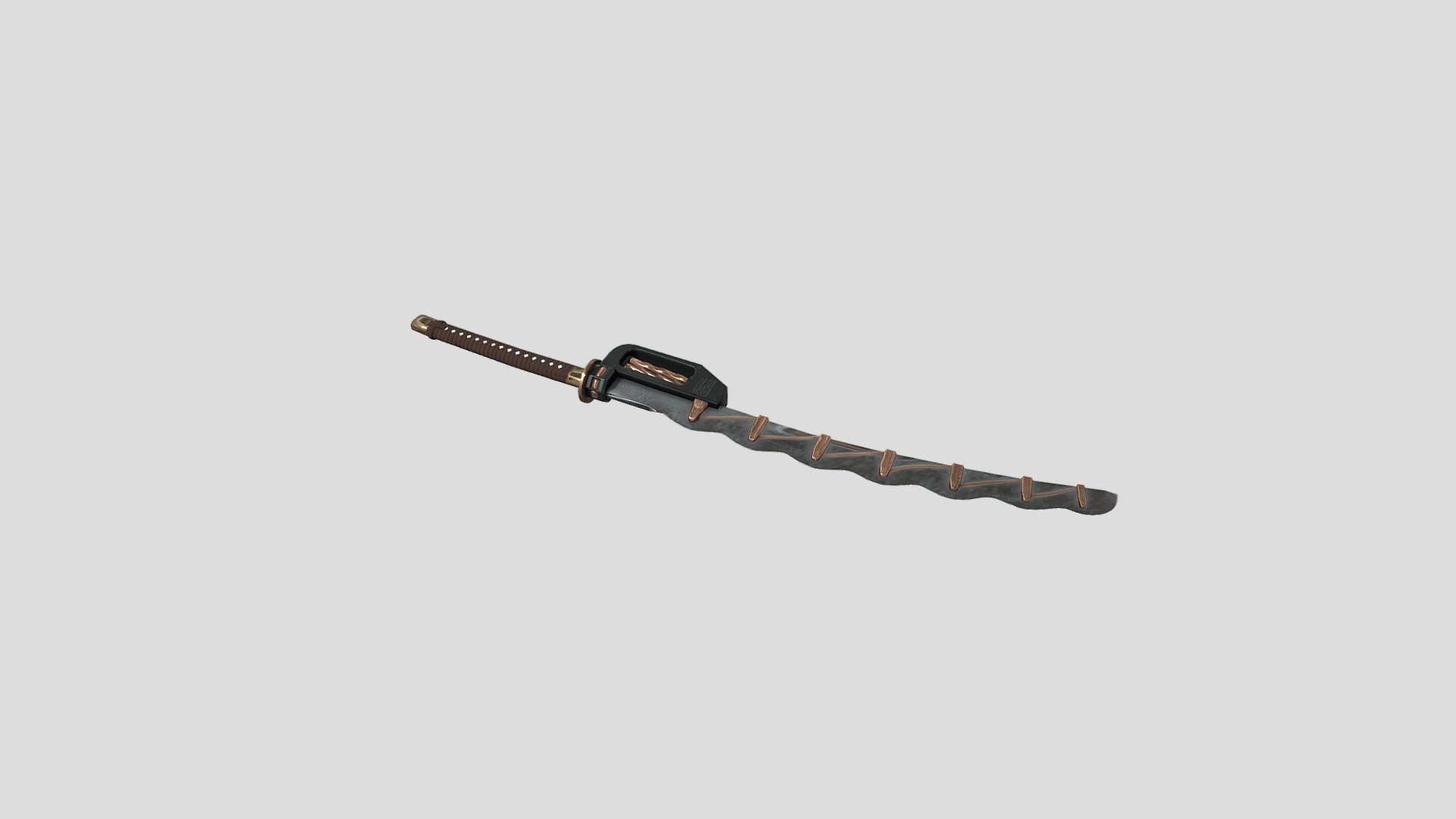 Quantum katana "Ryoshi" Low Poly (1.9k tris)