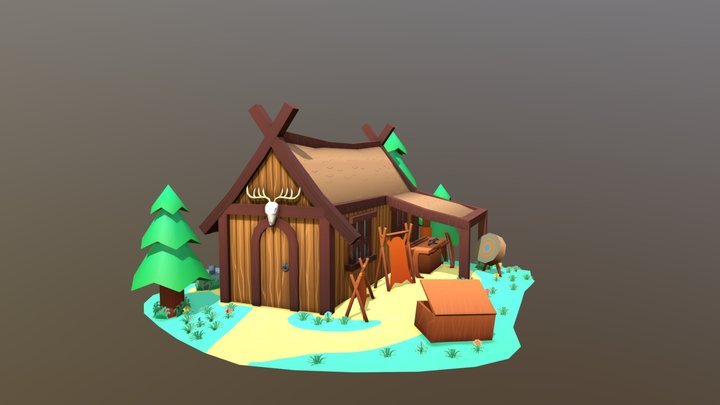 GameArtVillages Norse Hunter's Hut 3D Model