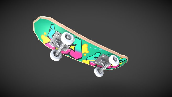 Stylized Skateboard 3D Model